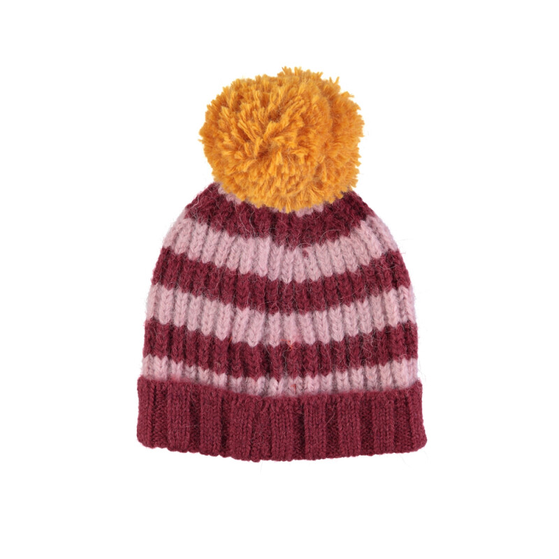 Gorro de lana Piu Rosa y frambuesa