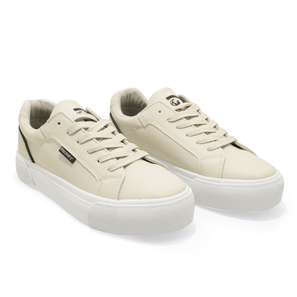Championes Discovery calzado Casual vulcanizado alto de Mujer - DISCFW25829 - Beige Claro 