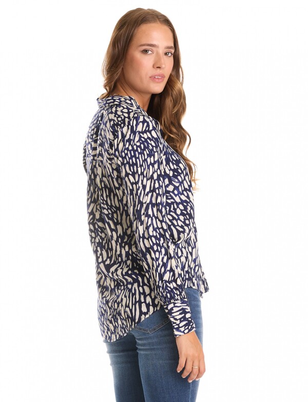 Camisa Print AZUL/BLANCO