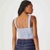 BLUSA SM FEM AZUL CARIBE/CHUMBO/BLANCO
