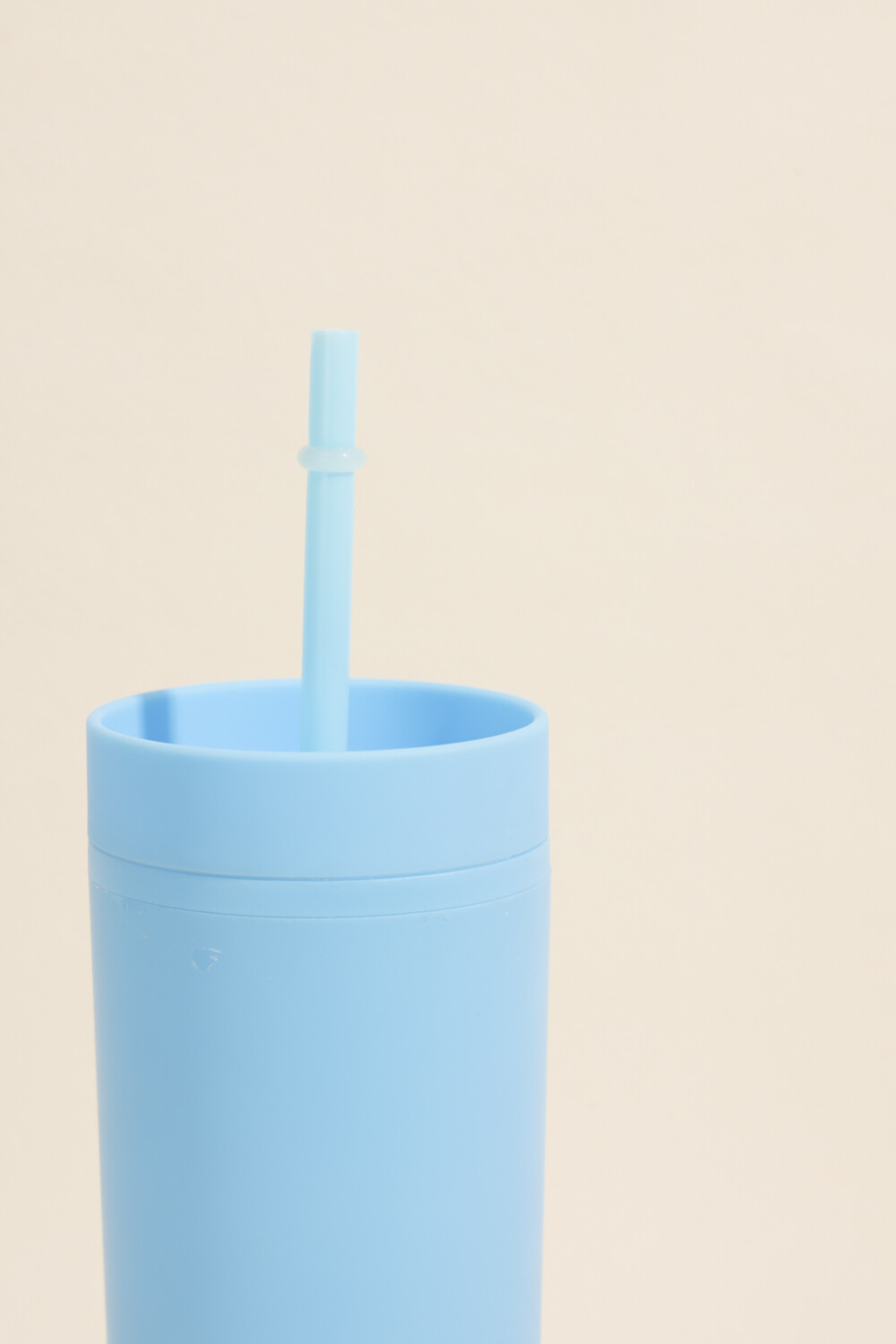 Vaso Con Tapa + Sorbito Beverly Alto Azul Indigo
