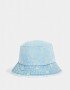 Sombreros Flores Piluso Denim Margaritas - Azul Celeste