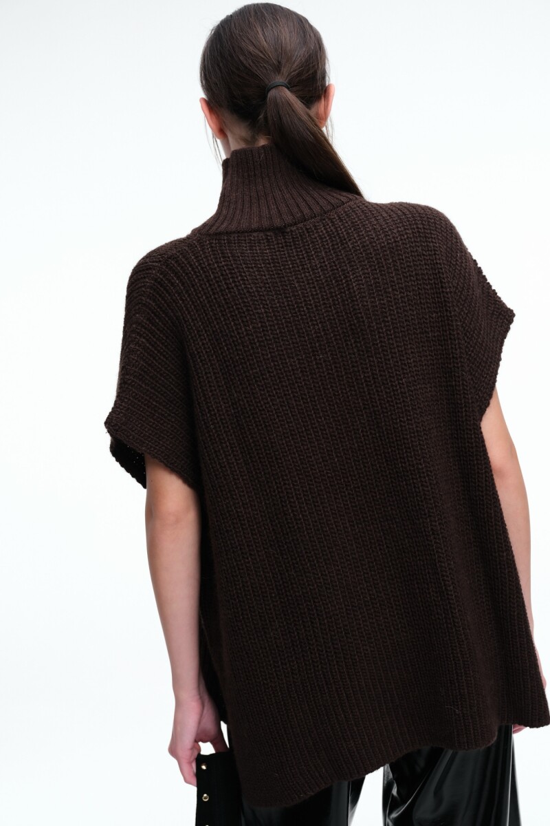 CHALECO PONCHO Marron