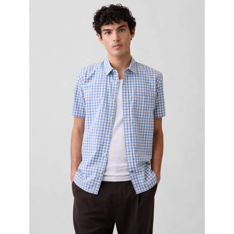 V-SS STANDARD POPLIN SP FAM BLUE GINGHAM