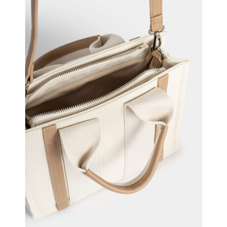 Cartera City Canvas Blanco Crudo