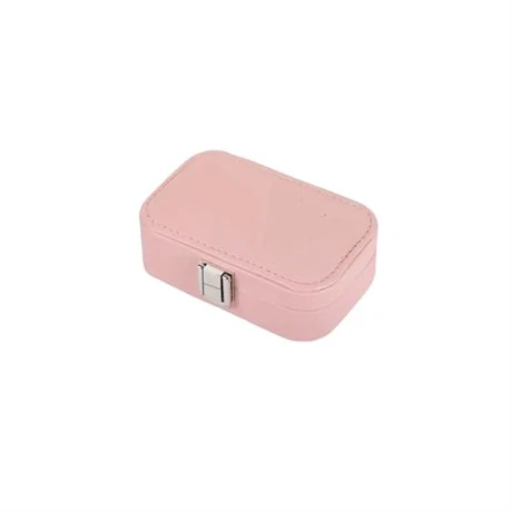 Joyero rectangular con hebilla 15 cm x 10 cm x 4,5 cm Rosado