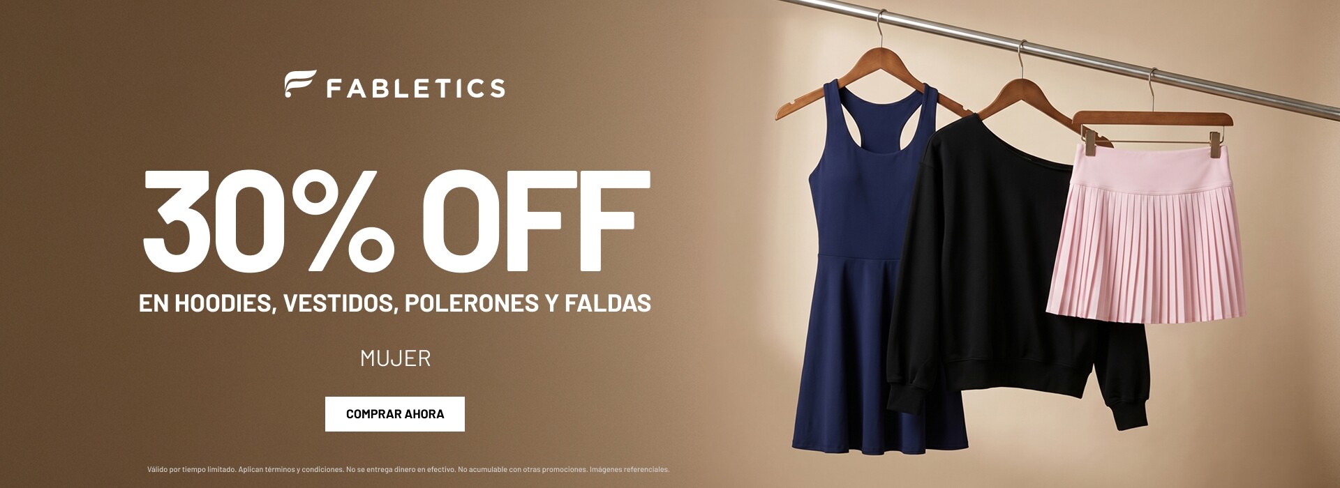 30% OFF - Hoodies, vestidos, faldas