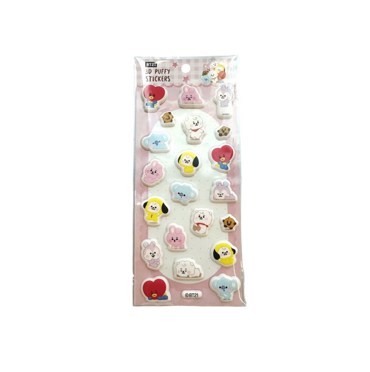 Stickers puffy BT21 baby - rosa 