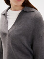 Sweater Dapa Gris Melange Oscuro
