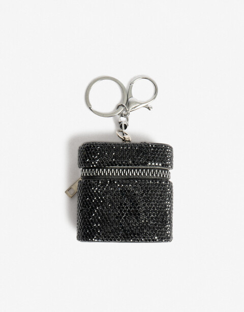 Llavero Strass Llavero Y Charm Mini Bag De Strass - Plateado Hematite