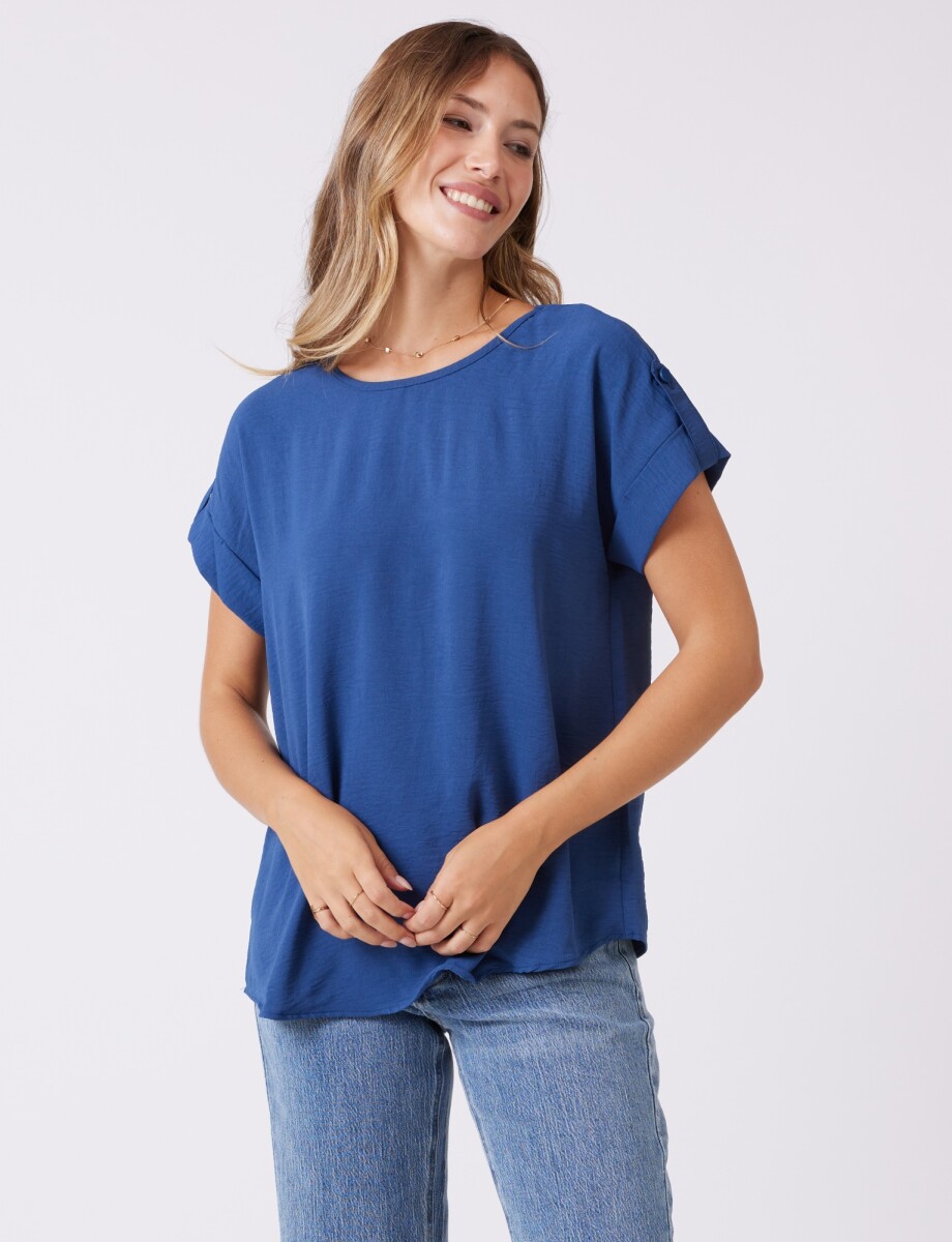 Blusa Crepe - Azul 