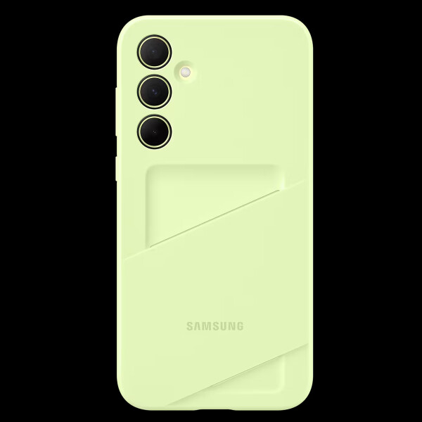 Estuche Protector De Silicona Samsung Galaxy A35 Con Porta Tarjeta SAMSUNG A35 CARD COVER VERDE LIMA DF