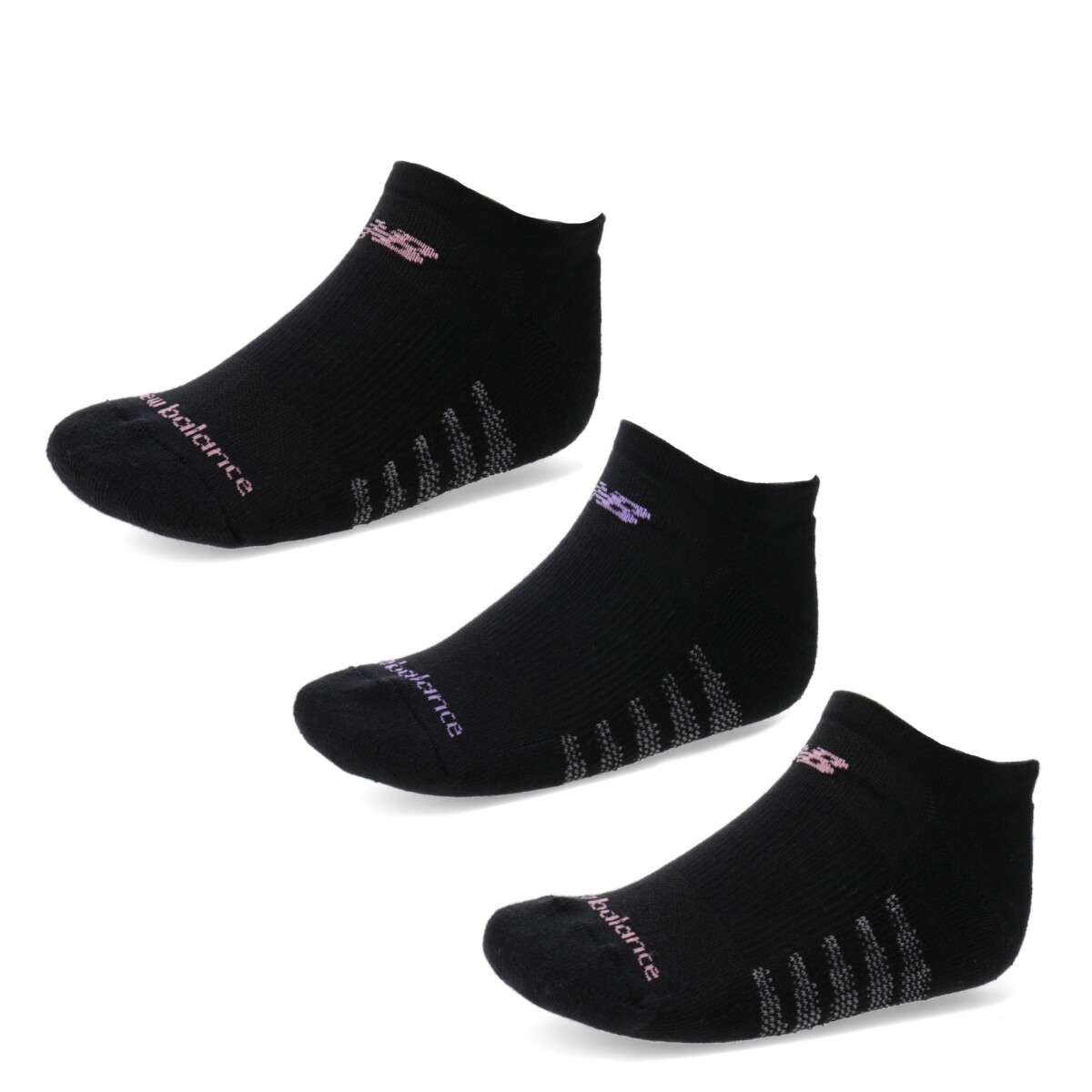 Medias de Mujer New Balance x3 Unisex Show - Negro - Gris - Rosado 