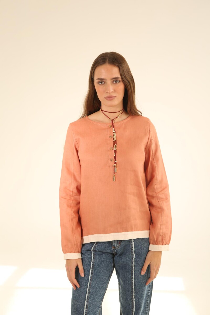 Blusa Lanai Rosa y beige