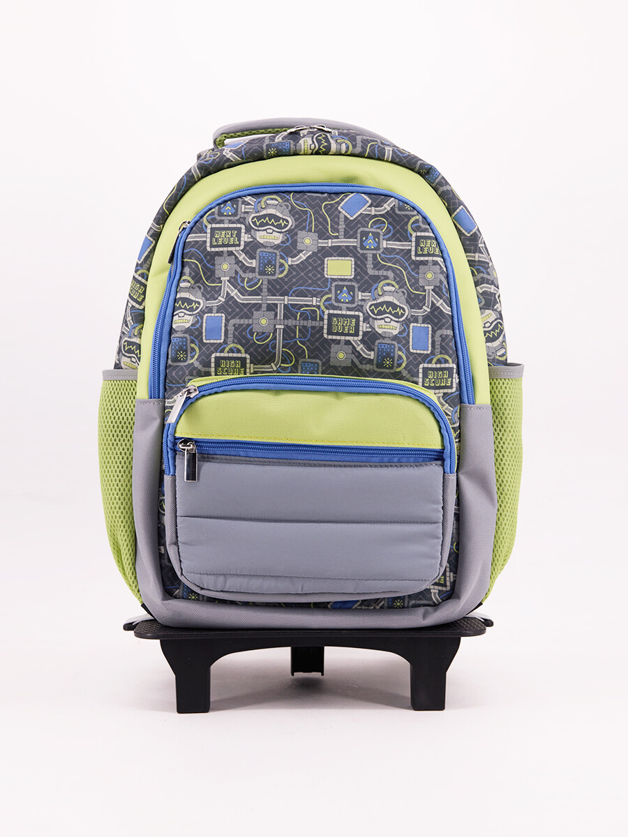 MOCHILA CARRITO PRINT GAMER - GRIS 