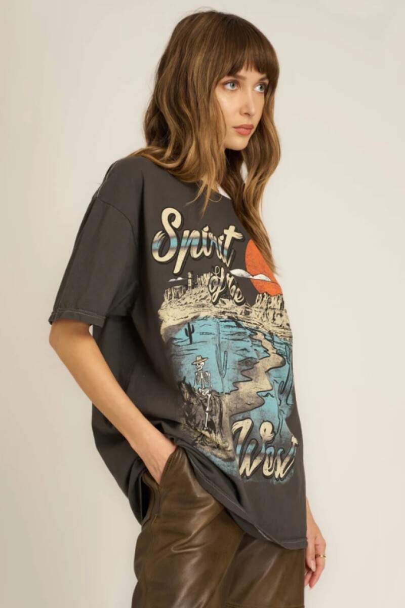 REMERA SPIRIT OF THE WEST Negro