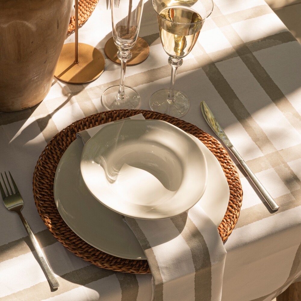 Mantel Clásico 100% Algodón 220cm - Pilar Humus