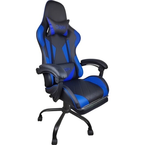 Silla de Escritorio Gamer Empoli EM-GC01 con reposapies Azul