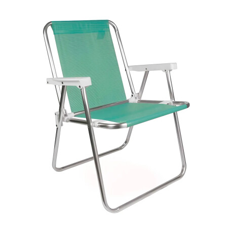 Silla Alta Aluminio Reposera Mor 110 kg Plegable Sannet Verde