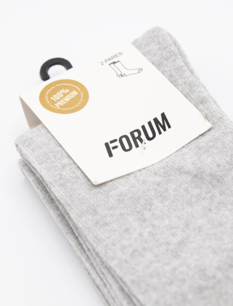 Media Casual Canelon Pack x 2 Pares Gris Claro