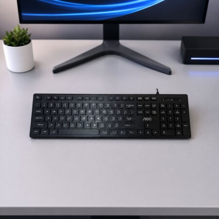 TECLADO CABLEADO USB AOC NEGRO KB110B/97 TECLADO CABLEADO USB AOC NEGRO KB110B/97