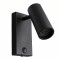 ARTEFACTO DE PARED LONG LETICIA ORIENTABLE Luminaria de Pared Long Leticia Negra