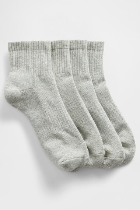 Medias Pack X 2 Mujer Light Heather Grey