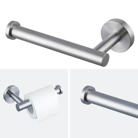 Portapapel higiénico gris de acero inox. para amurar Portapapel Higiénico Gris De Acero Inox. Para Amurar