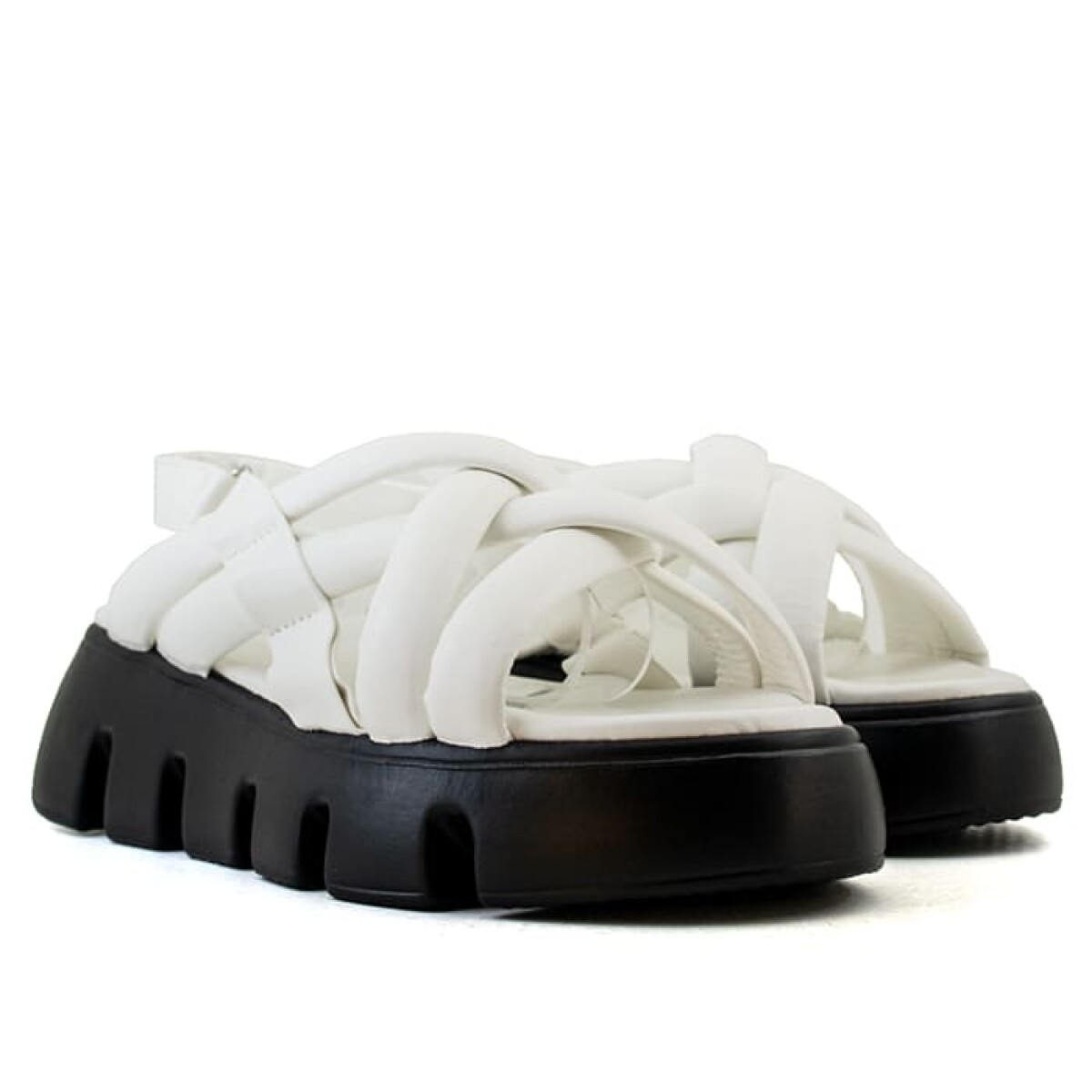Sandalias Chill Sunday tiras trensadas de Mujer 2088-1 - Blanco 