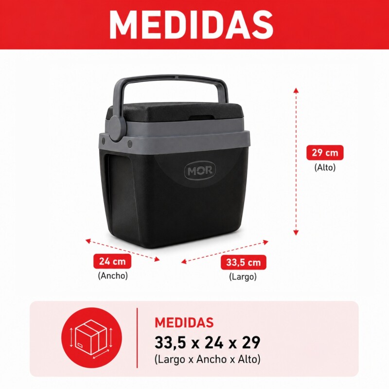 Conservadora térmica 12 lts NEGRO