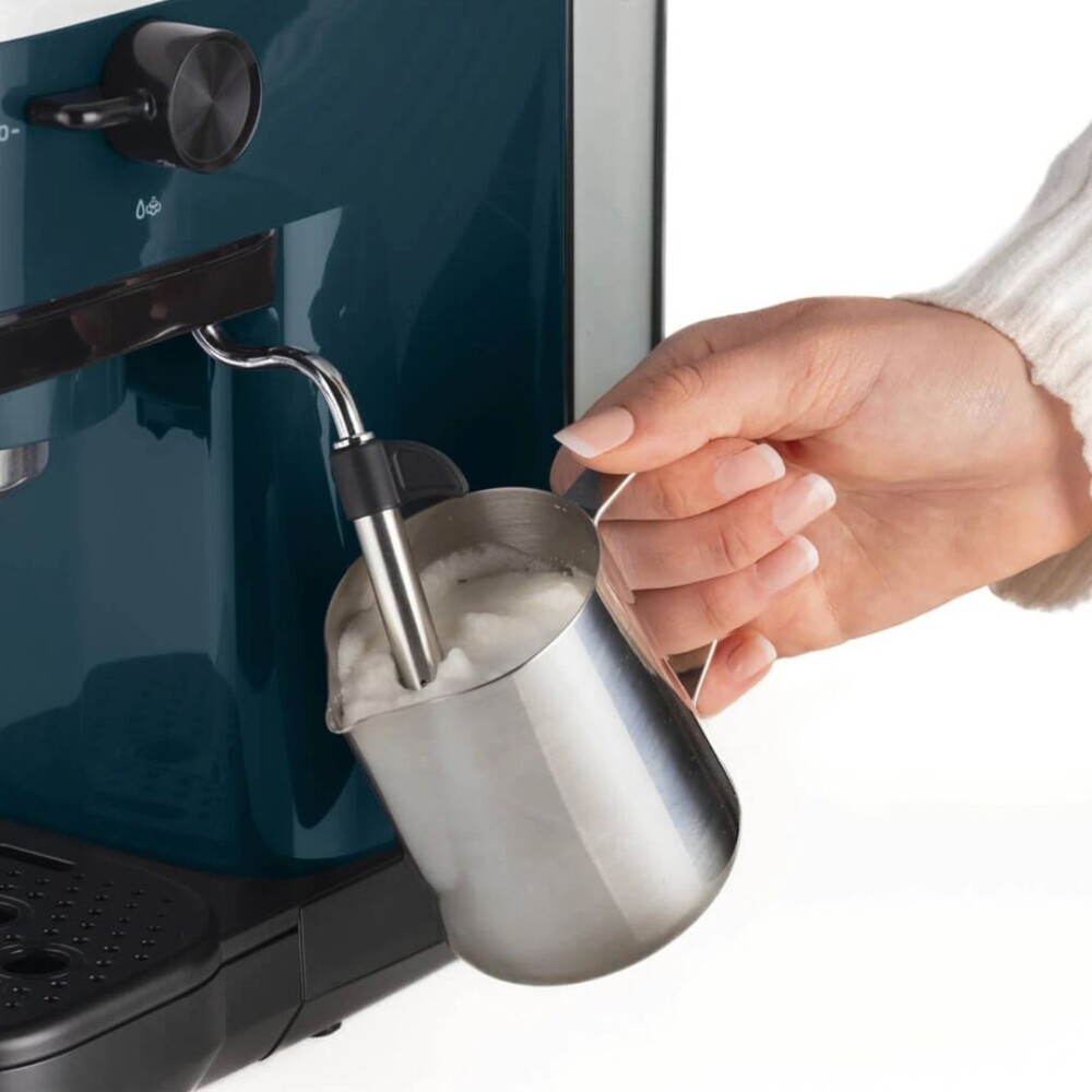 Cafetera Espresso - 15 Bares 1300W - con Espumador - Ariete Azul