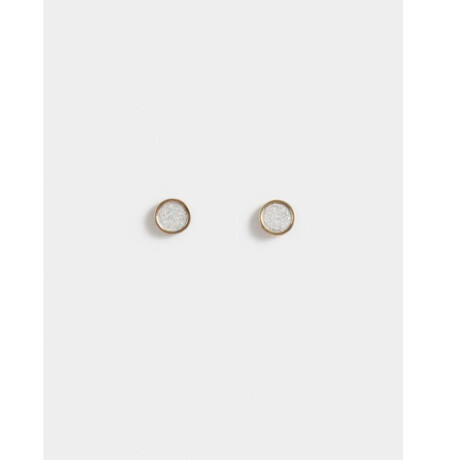 Aros Con Glitter Dorado