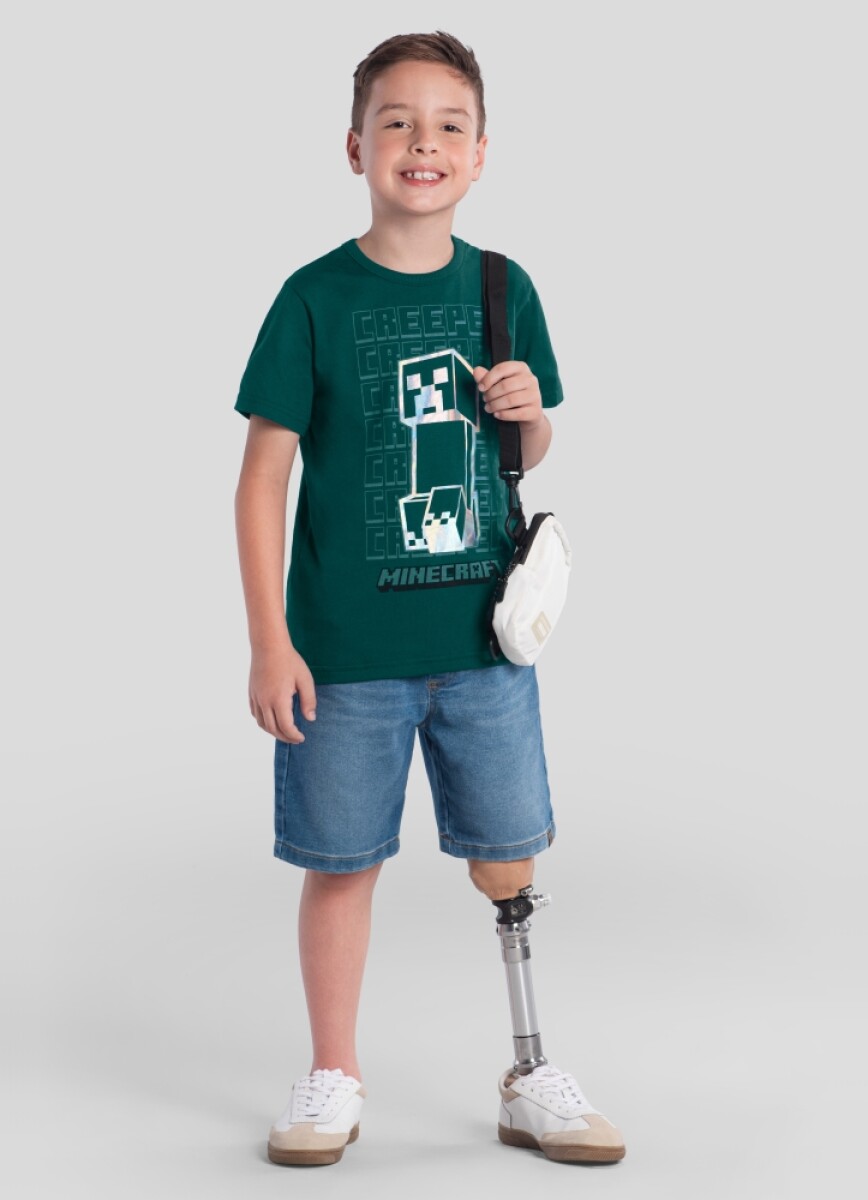 Remera con Serigrafía. - Verde 