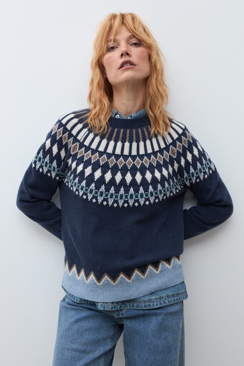 Sweater Bariloche azul marino