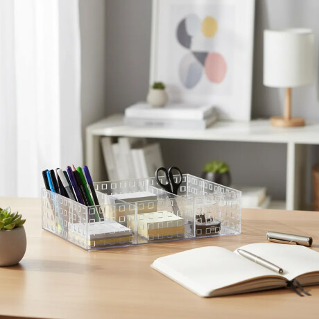 Caja Organizadora Apilable Quadratta Símil Cristal 23x16x8Cm Transparente