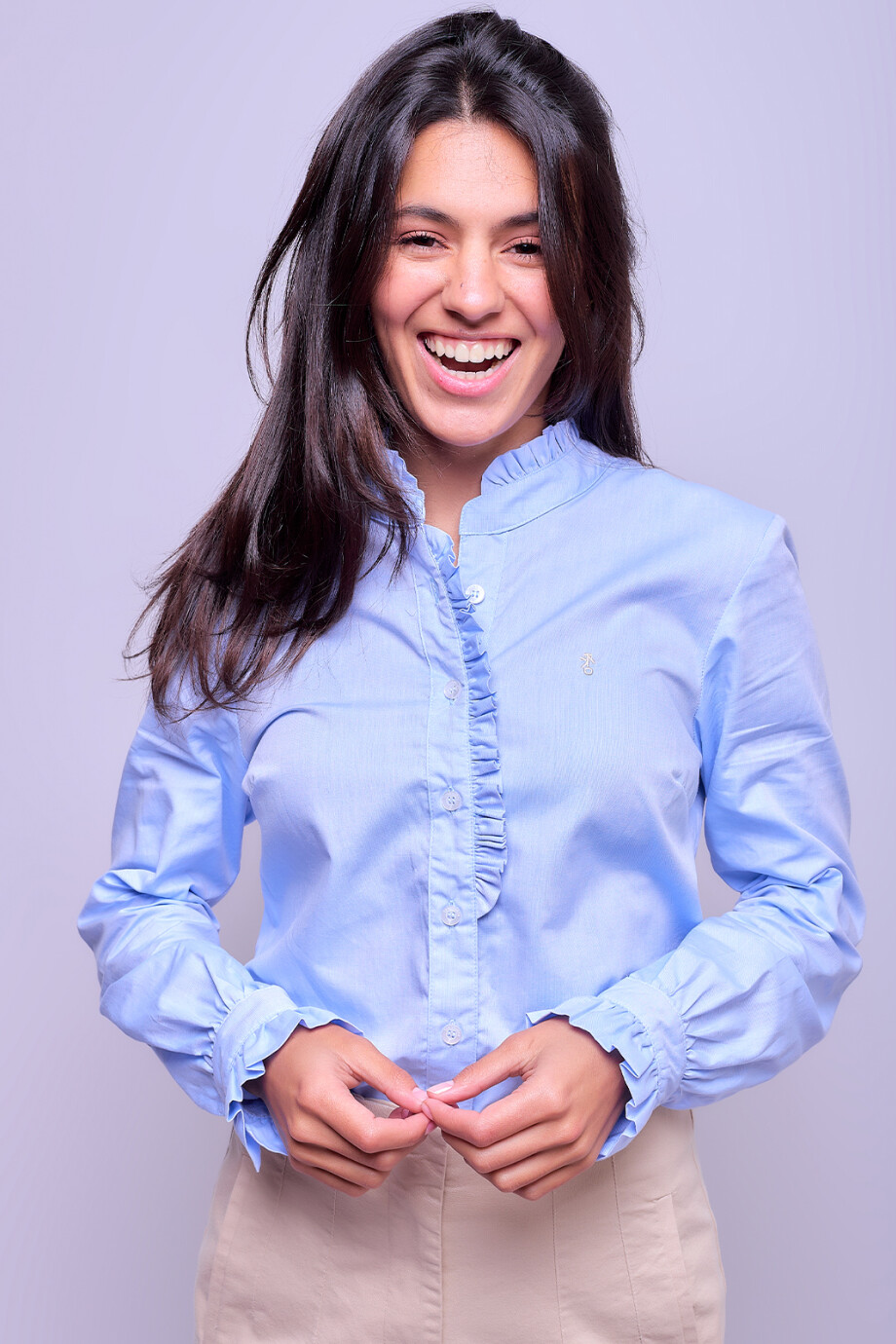 Camisa Clara Celeste