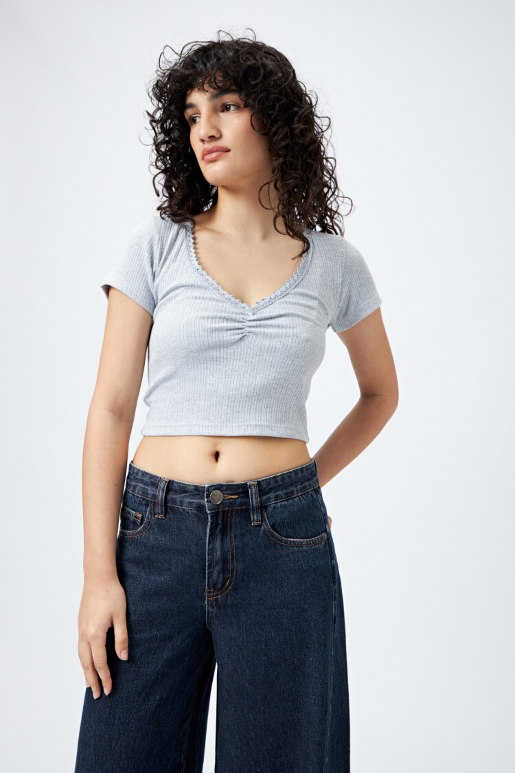 REMERA DANIRA Gris Melange