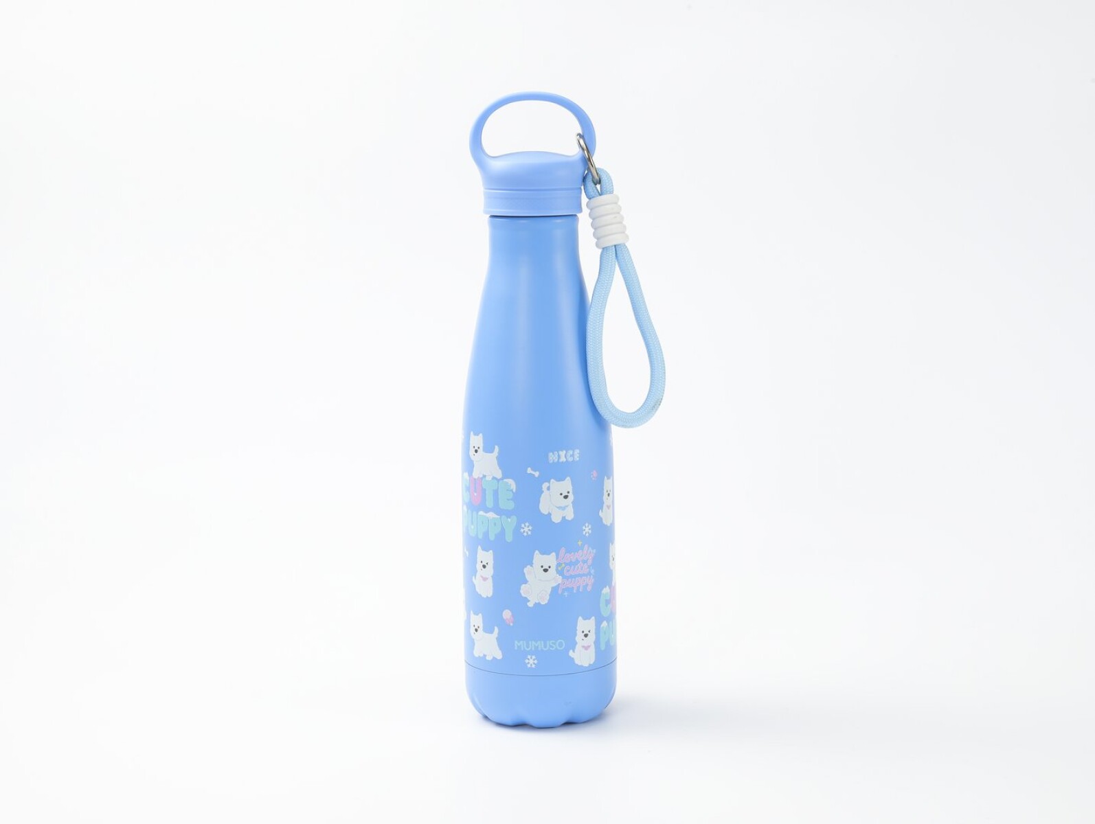 BOTELLA TÉRMICA FORMA DE COLA PERRITO DUODUO (500 ML / AZUL) 