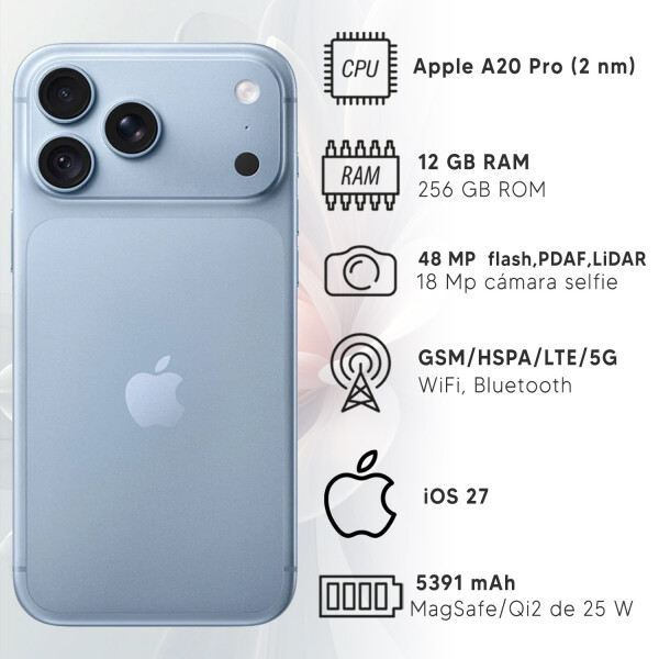Apple Iphone 18 Pro Max 12/256gb 5g CELESTE