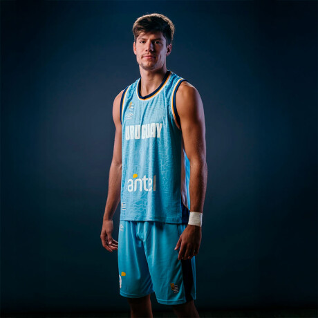 Camiseta de Hombre Umbro Basket Uruguay Oficial Azul - Celeste