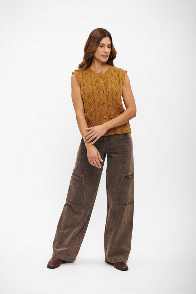 CHALECO CLOTILDE OCRE