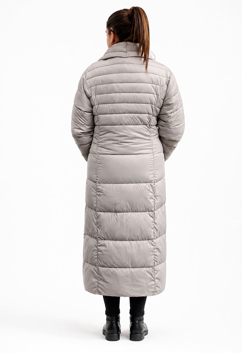 CAMPERA LARGA DAMA Gris