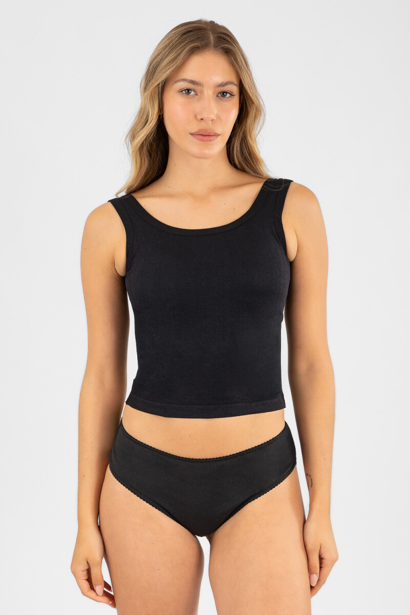 Camiseta bretel ancho Negro