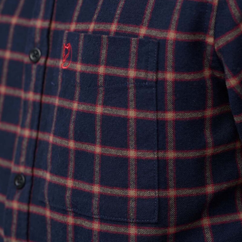 Camisa Fjallraven Ovik Flannel Shirt M Hombre Dark Grey
