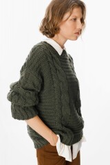 Sweater Texture Verde Militar