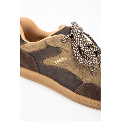 Zapatilla Cuero Combinada Vison