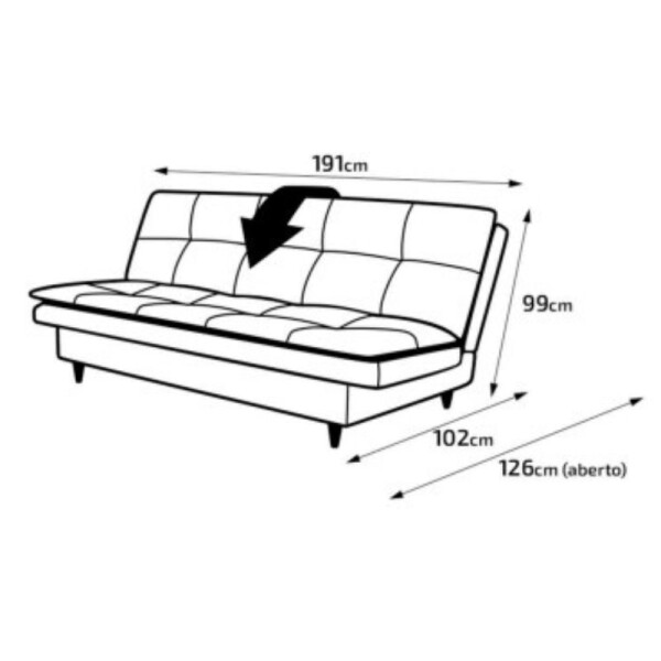SOFÁ CAMA MIRAGE - GRIS SOFÁ CAMA MIRAGE - GRIS