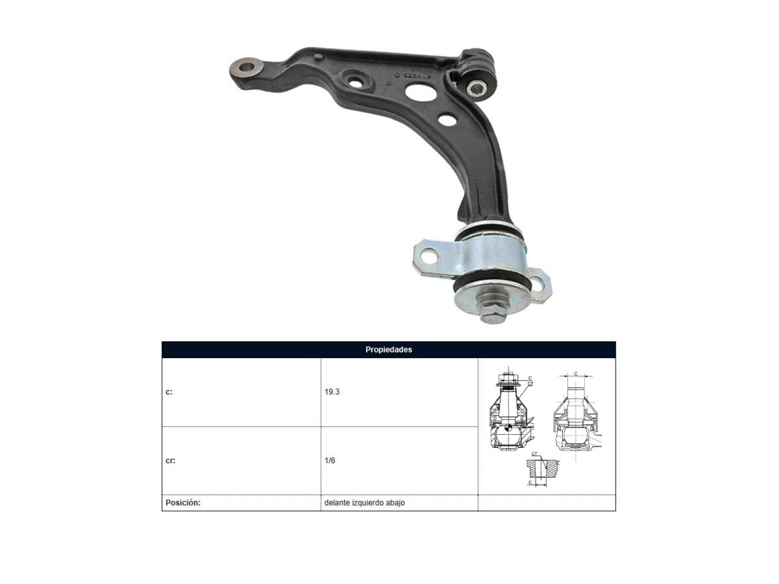 Parilla De Suspension Delantera Fiat Ducato, Peug Boxer 94-25 Izq 