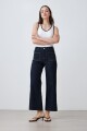 Jean culotte Paulina con bolsillos jean oscuro