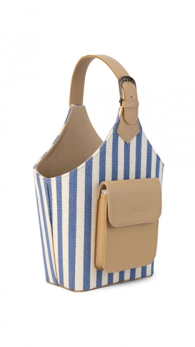 Posatermo y Mate Tanzania - Telar Rayas Azul 